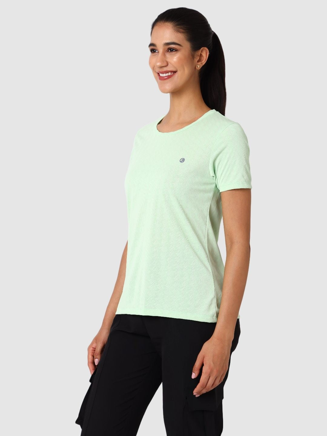 Women Sea Light Green Design Jacquard Tops & T-Shirts - VENTURA JAQ 02 - SE