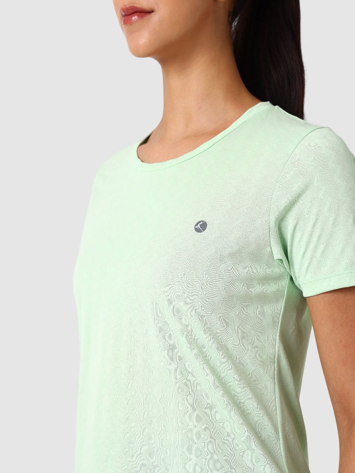 Women Sea Light Green Design Jacquard Tops & T-Shirts - VENTURA JAQ 02 - SE
