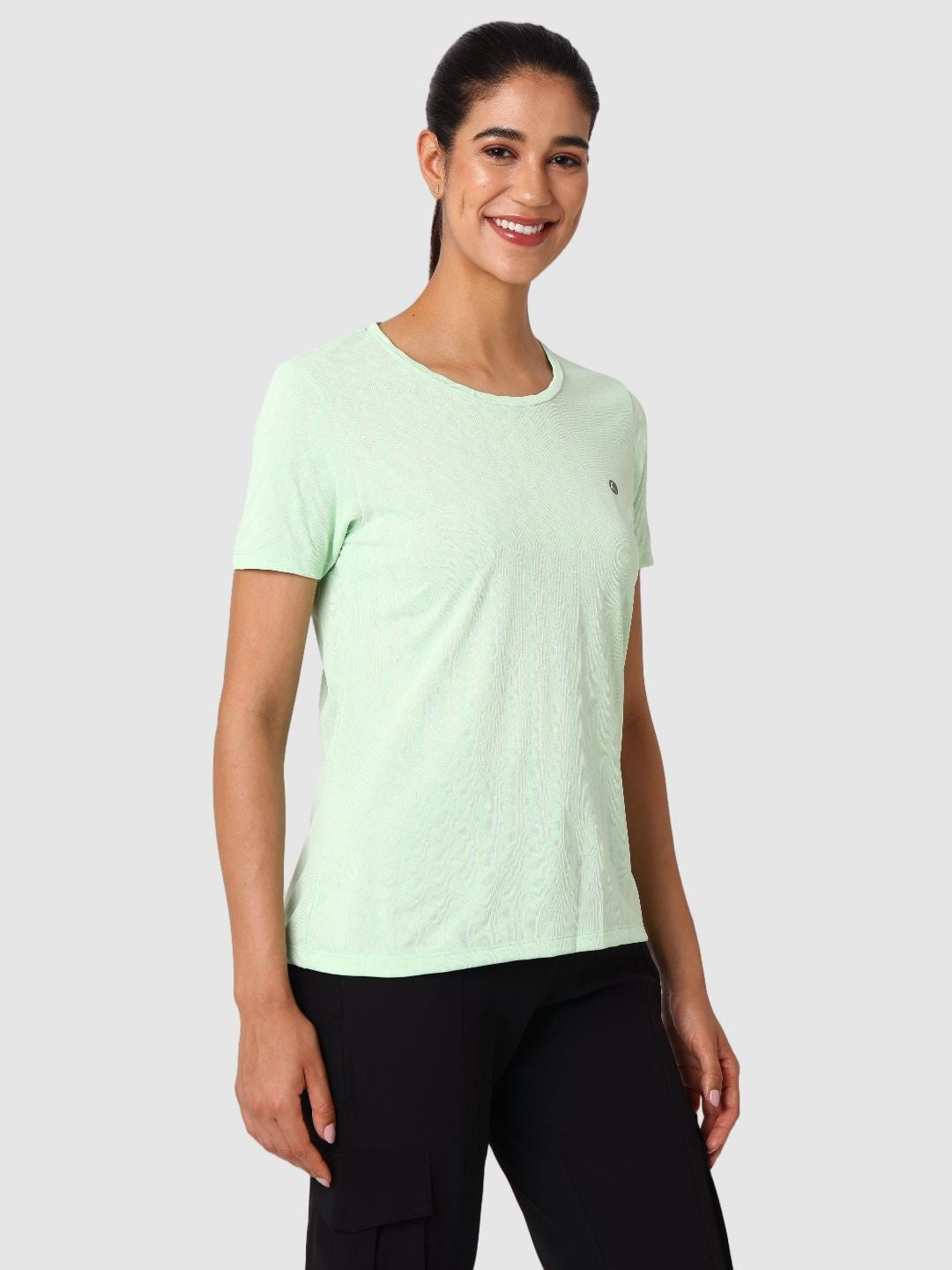Women Sea Light Green Design Jacquard Tops & T-Shirts - VENTURA JAQ 02 - SE