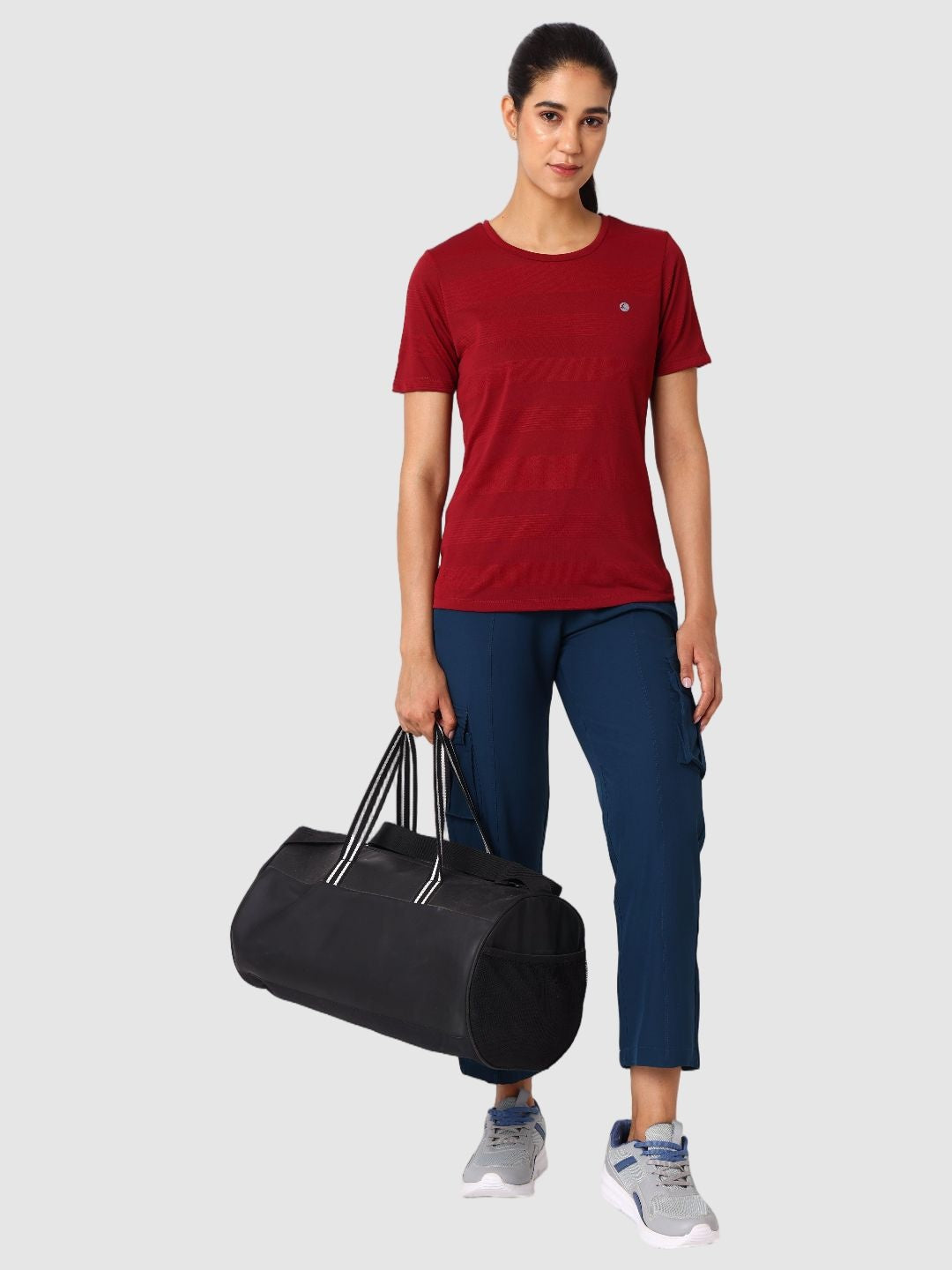 Women Maroon Self Design Tops & T-Shirts  - VENTURA JAQ 03 - MR