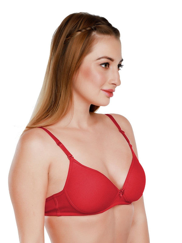 Daisy Dee Red Padded Non Wired Full Coverage Everyday bra NMSTI_Red