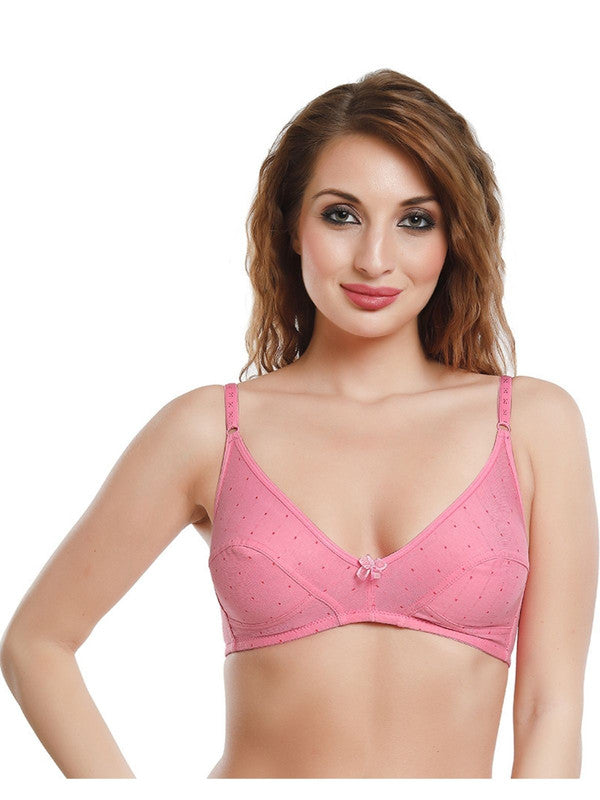 Daisy Dee Pink Non Padded Non Wired Full Coverage Everyday Bra NLU_Pink