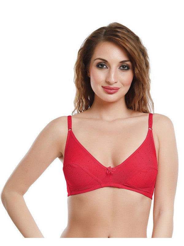 Daisy Dee Red Non Padded Non Wired Full Coverage Everyday bra NLU_Red