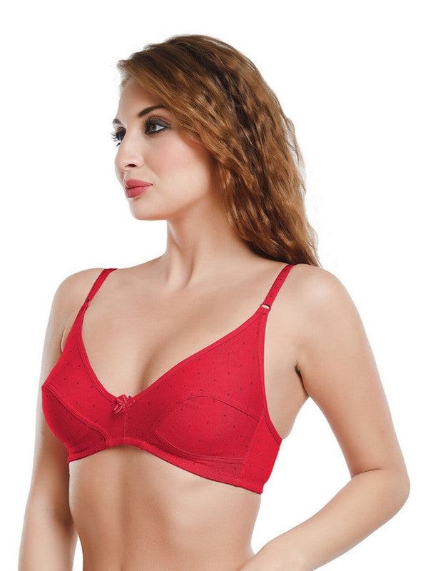 Daisy Dee Red Non Padded Non Wired Full Coverage Everyday bra NLU_Red-Lovable India