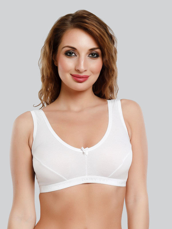 Daisy Dee White Non Padded Non Wired Full Coverage Bra NLRA_White-Lovable India