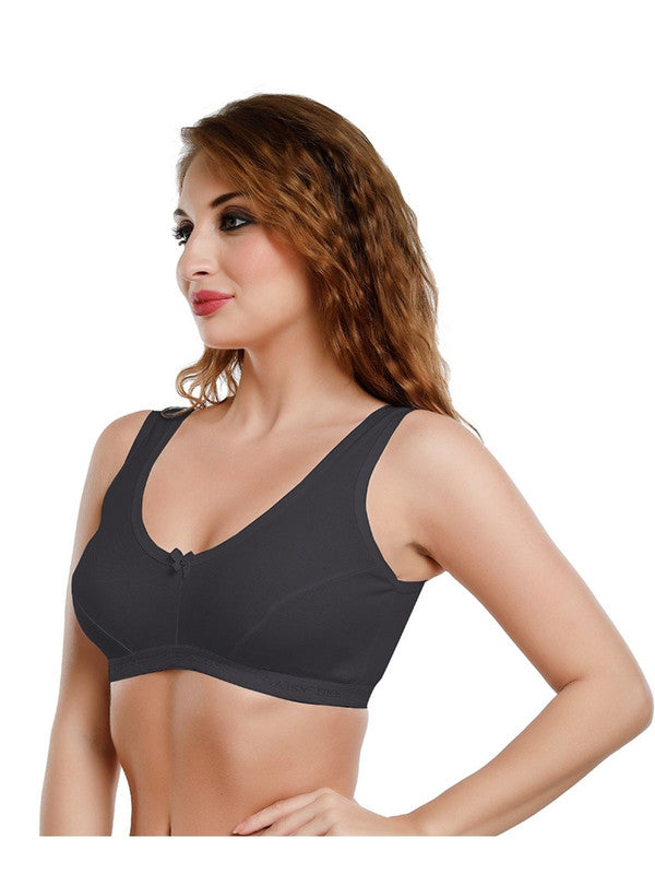 Daisy Dee Black Non Padded Non Wired Full Coverage Bra NLRA_Black-Lovable India