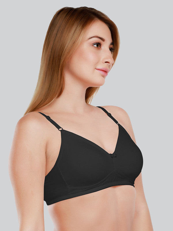 Daisy Dee Black Padded Non Wired Full Coverage Bra NDSZN_Black