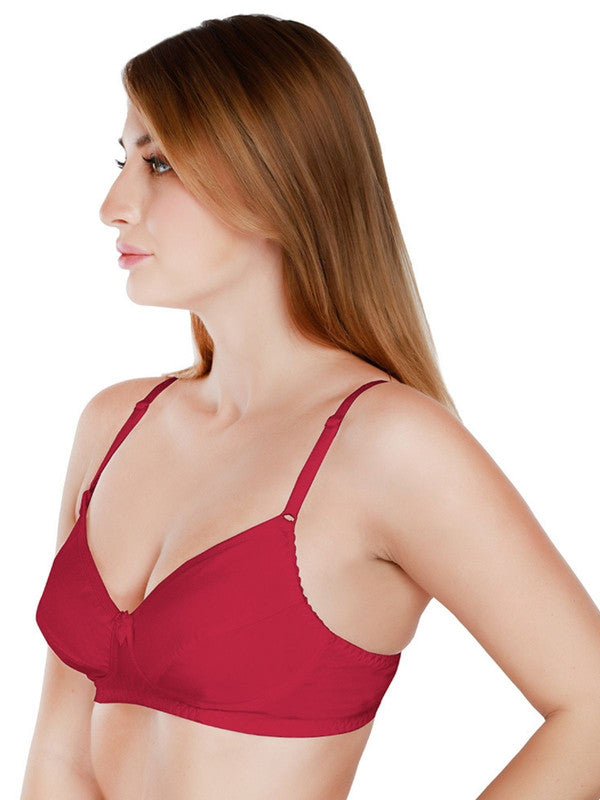 Daisy Dee Maroon Non Padded Non Wired Full Coverage Bra NCLBR_Maroon-Lovable India
