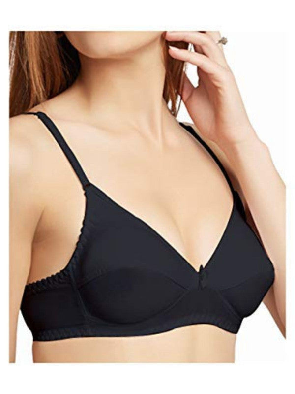Daisy Dee Black Non Padded Non Wired Full Coverage Bra NARTHE_Black-Lovable India