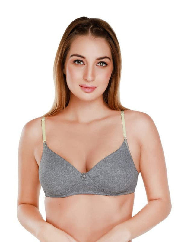 Daisy Dee Dark Grey Padded Non Wired Full Coverage Bra NJZZ -D/Grey