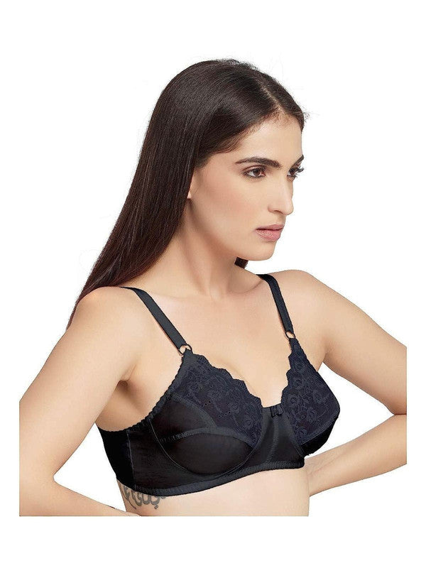 Daisy Dee Black Non Padded Non Wired Full Coverage Bra NGLREA -Black