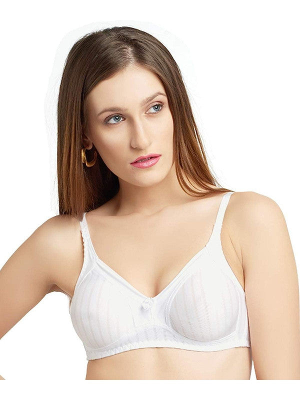 Daisy Dee White Non Padded Non Wired Full Coverage Bra NSPRSTR -White