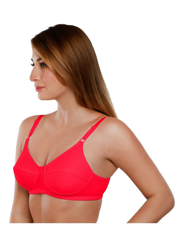 Daisy Dee Red Non Padded Non Wired Full Coverage Bra NSHTL_Red-Lovable India