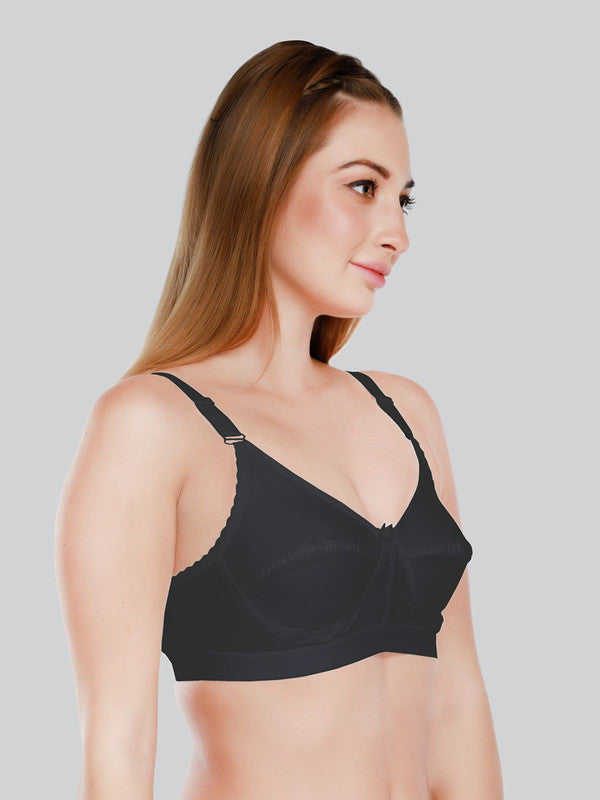 Daisy Dee Black Non Padded Non Wired Full Coverage Bra NACNT_Black-Lovable India