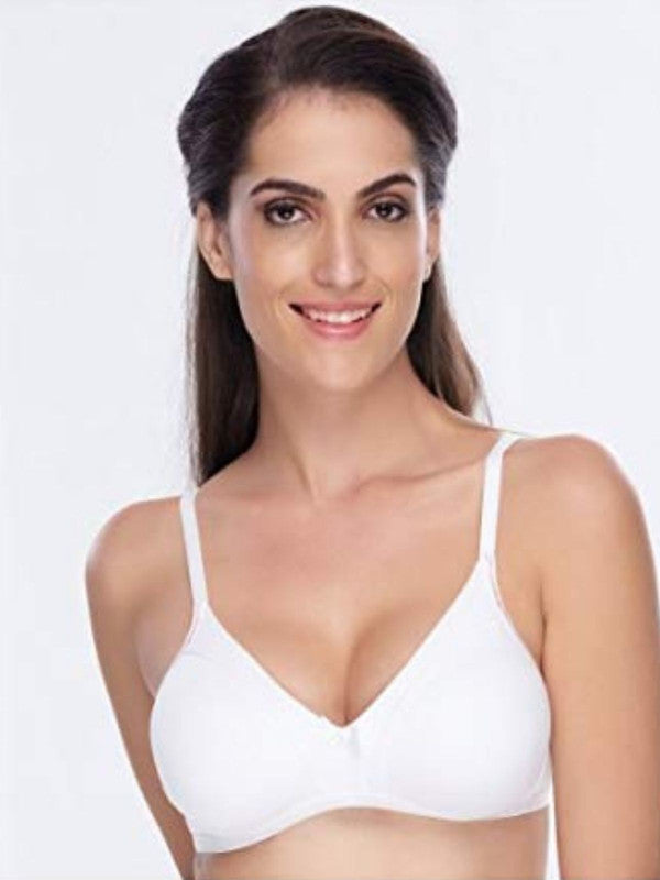 Daisy Dee White Non Padded Non Wired Medium Coverage Bra -Embrace_White-Lovable India
