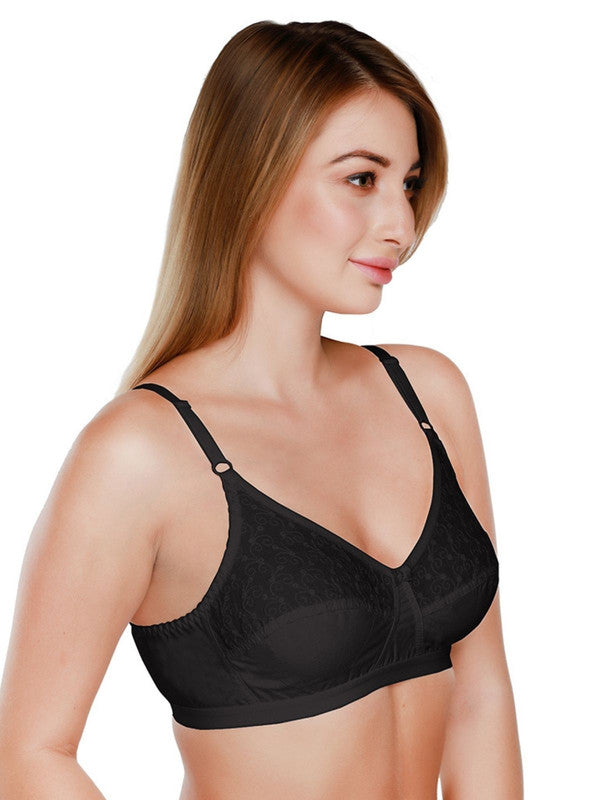 Daisy Dee Black Non Padded Non Wired Full Coverage Bra NILIGNCE_Black-Lovable India