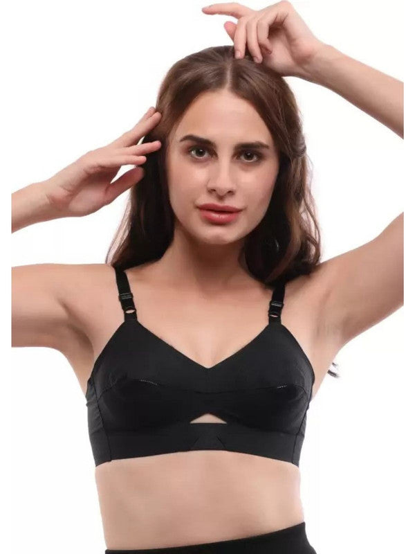 Daisy Dee Black Non Padded Non Wired Full Coverage Bra Body Beautiful_Black-Lovable India