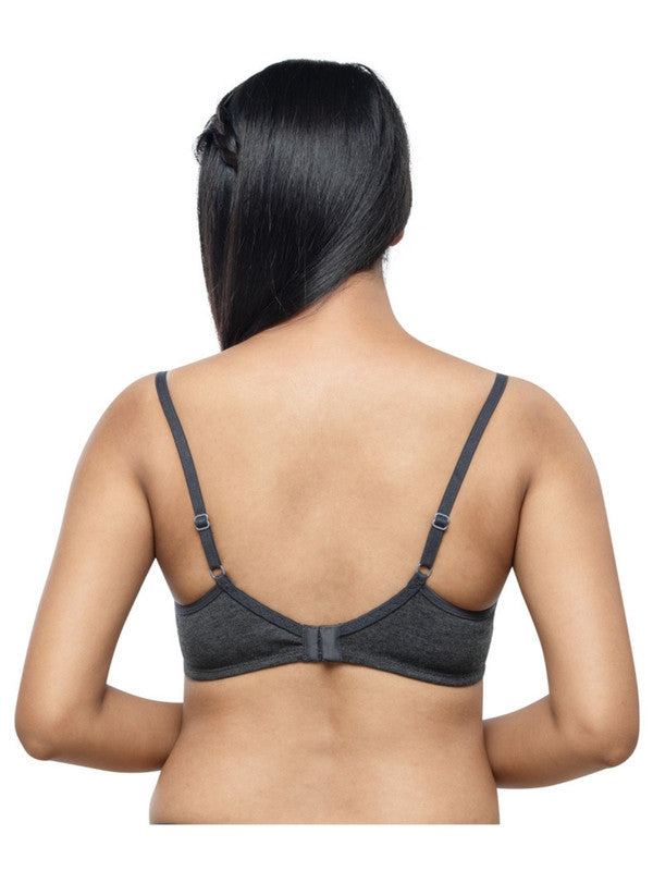 Daisy Dee Steel Grey Padded Non Wired Full Coverage Bra SAVANA-Steel Grey