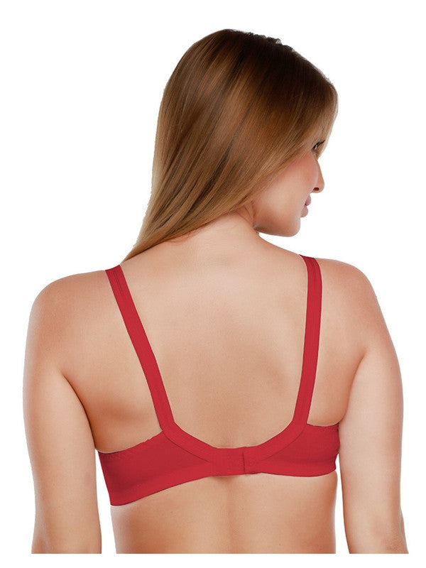 Daisy Dee Red Non Padded Non Wired Full Coverage Bra NSHPU_Red-Lovable India