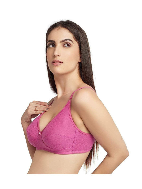 Daisy Dee O. Pink Non Padded Non Wired Full Coverage Bra NSARH_O. Pink