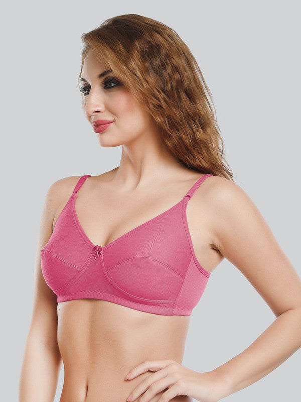 Daisy Dee R. Pink Non Padded Non Wired Full Coverage Bra NSARH_R. Pink