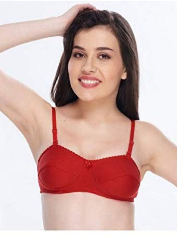 Daisy Dee Red Non Padded Non Wired Full Coverage Bra TIARA_Red