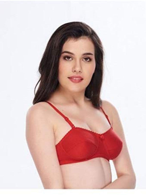 Daisy Dee Red Non Padded Non Wired Full Coverage Bra TIARA_Red