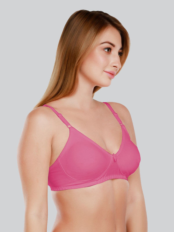 Daisy Dee Rani Pink Non Padded Non Wired Full Coverage Bra NLBLA_R. Pink-Lovable India