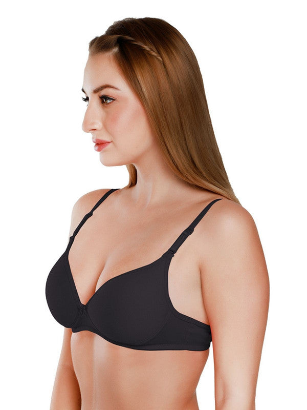 Daisy Dee Black Padded Non Wired Full Coverage Everyday bra NMSTI_Black-Lovable India