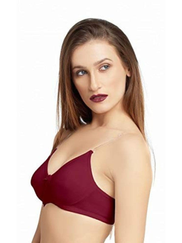 Daisy Dee Dark Maroon Non Padded Non Wired Full Coverage Bra NESPRT-D. Maroon