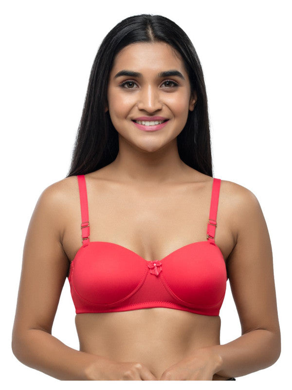Daisy Dee Brick Red Padded Non Wired Full Coverage Bra NMRIE_B/Red