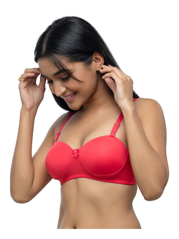 Daisy Dee Brick Red Padded Non Wired Full Coverage Bra NMRIE_B/Red