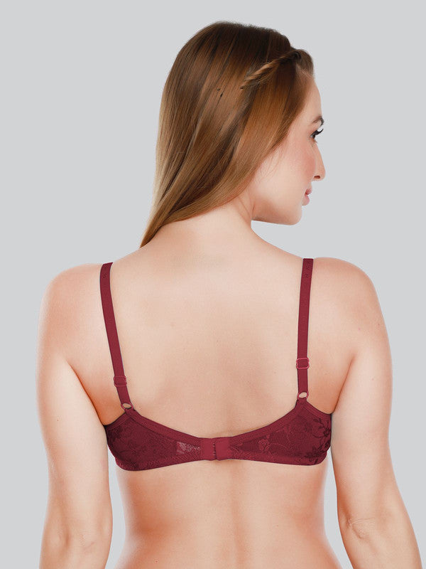 Daisy Dee Maroon Padded Non Wired Full Coverage Bra NVLR_Maroon-Lovable India