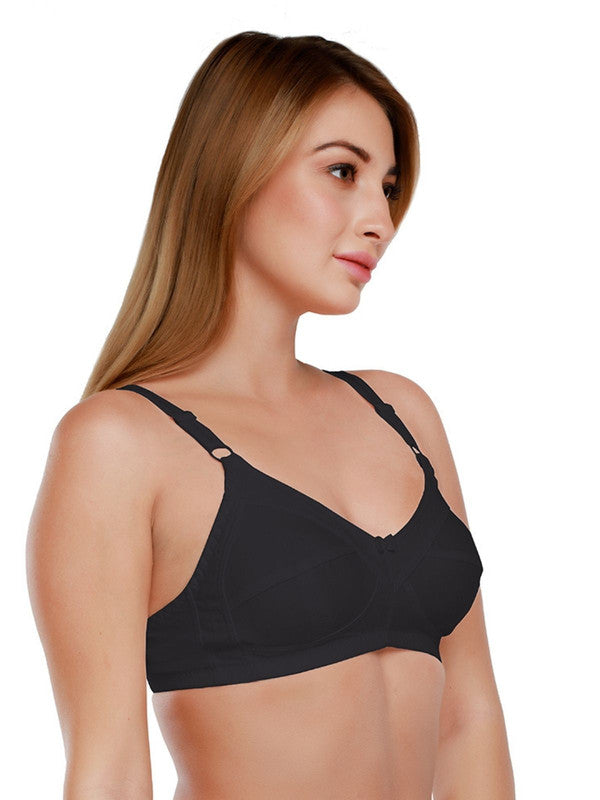 Daisy Dee Black Non Padded Non Wired Full Coverage Bra NSHPU_Black-Lovable India