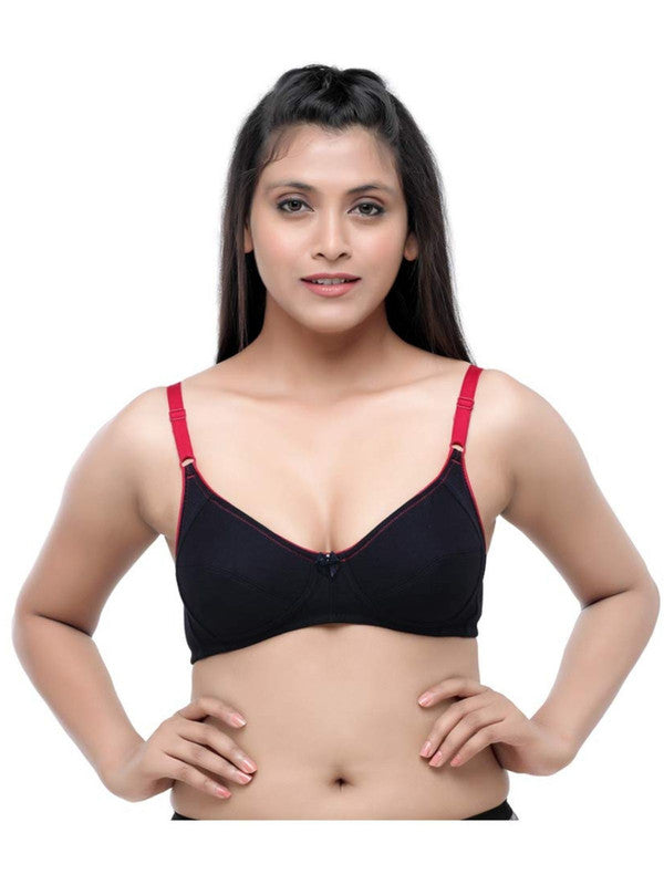 Daisy Dee Navy Blue Non Padded Non Wired 3/4th Coverage Bra -DIYA_Navy Blue