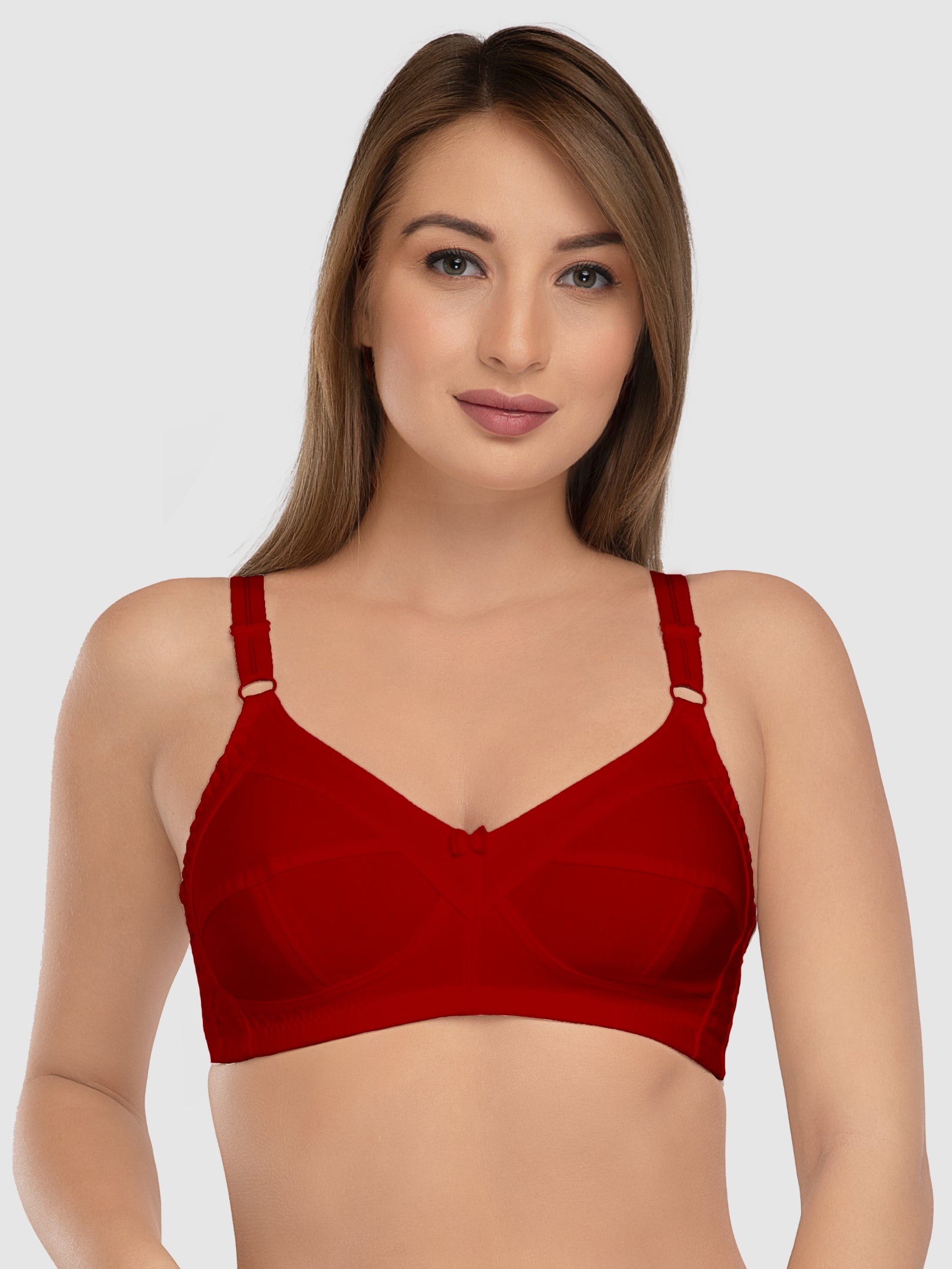 Daisy Dee Red Non Padded Non Wired Full Coverage Bra NSHPU-Red