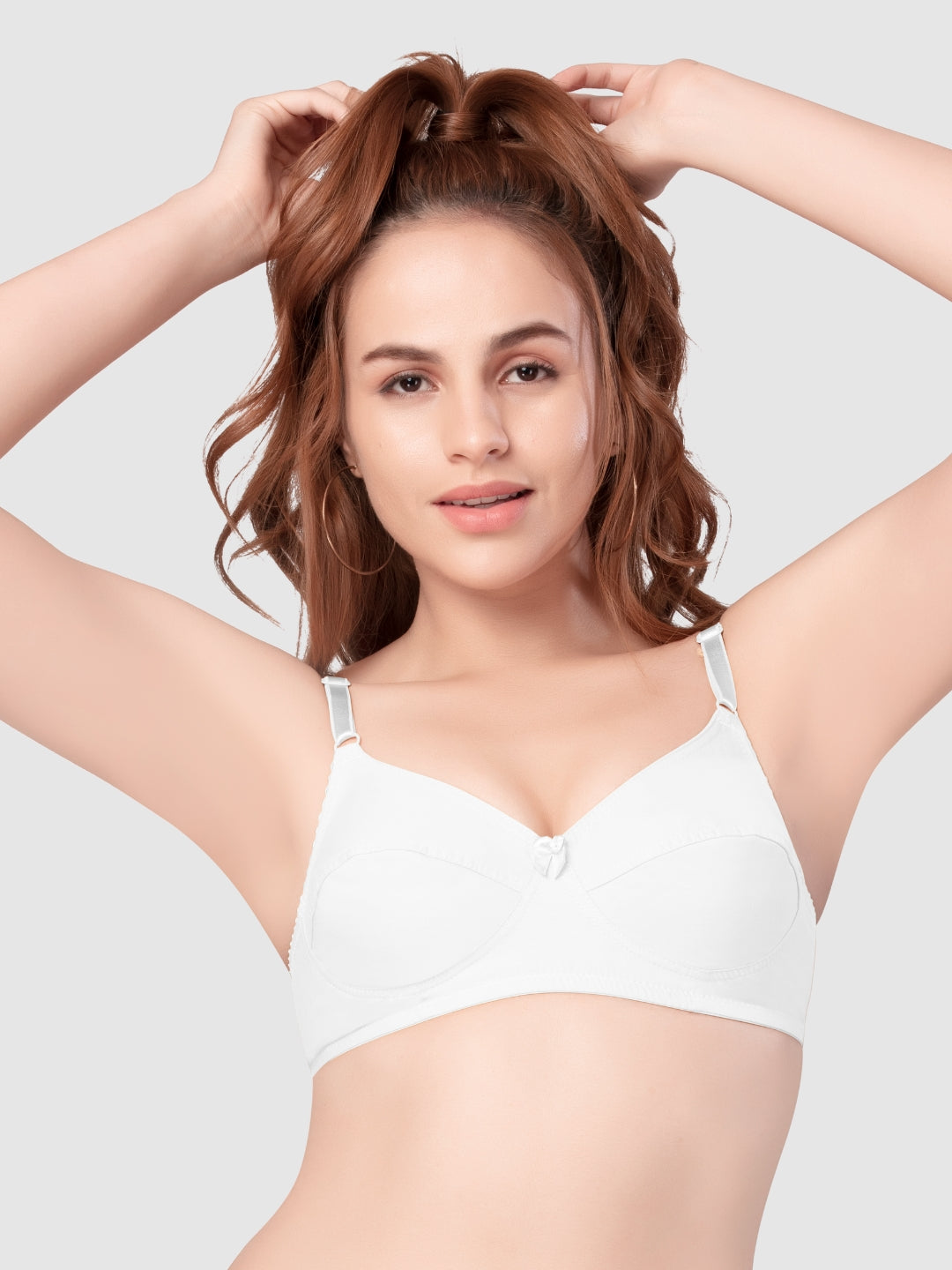 Daisy Dee White Non Padded Non Wired Full Coverage Bra NMELN-White