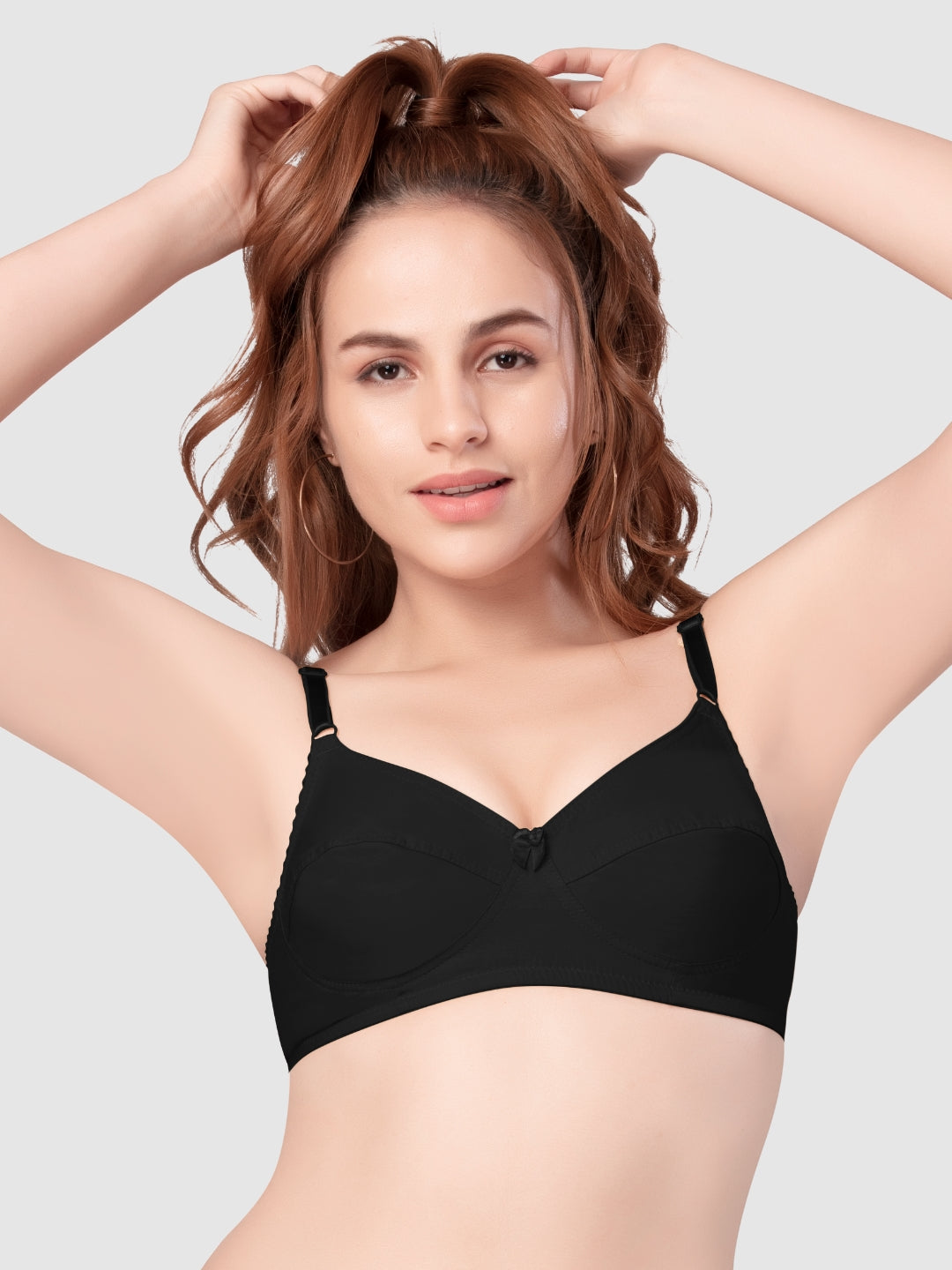 Daisy Dee Black Non Padded Non Wired Full Coverage Bra NMELN-Black