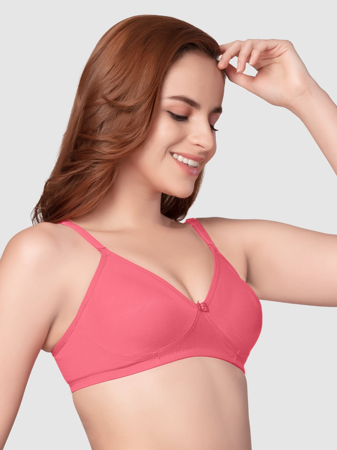 Daisy Dee Multicolor Non Padded Non Wired Full Coverage Bra Pack of 3 - ESPRIT_3PK_BLACK/CARROT/D MAROON