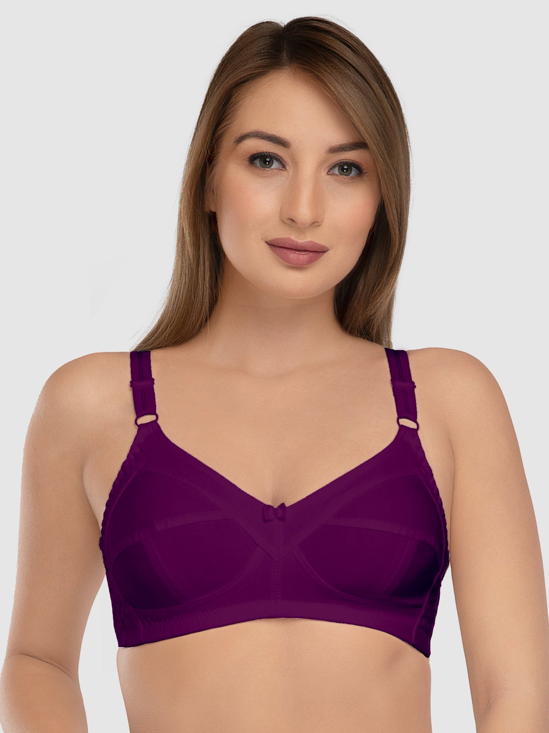 Daisy Dee Wine Non Padded Non Wired Full Coverage Bra - NSHPU-Wine