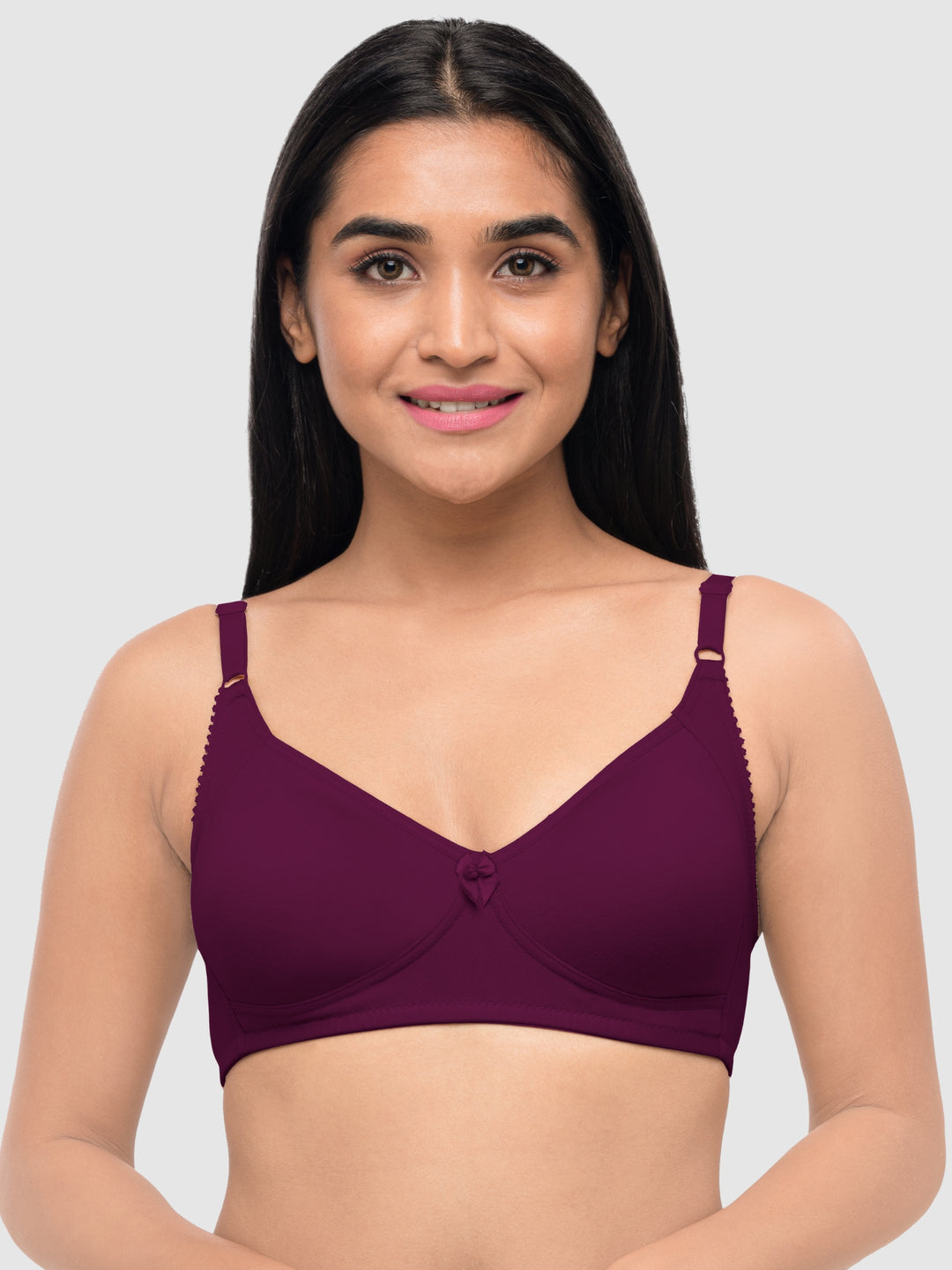 Lovable Multicolor Non Padded Non Wired Full Coverage Bra - (Pack of 2) Contours- D.Maroon/Wine