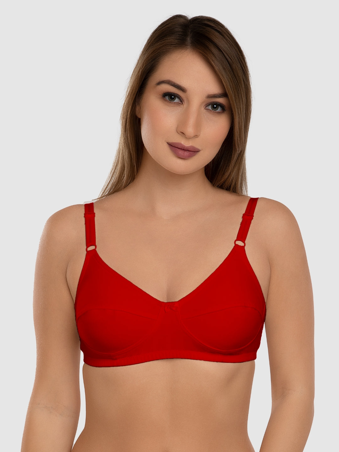 Daisy Dee Red Non Padded Non Wired Full Coverage Bra NSHTL-Red