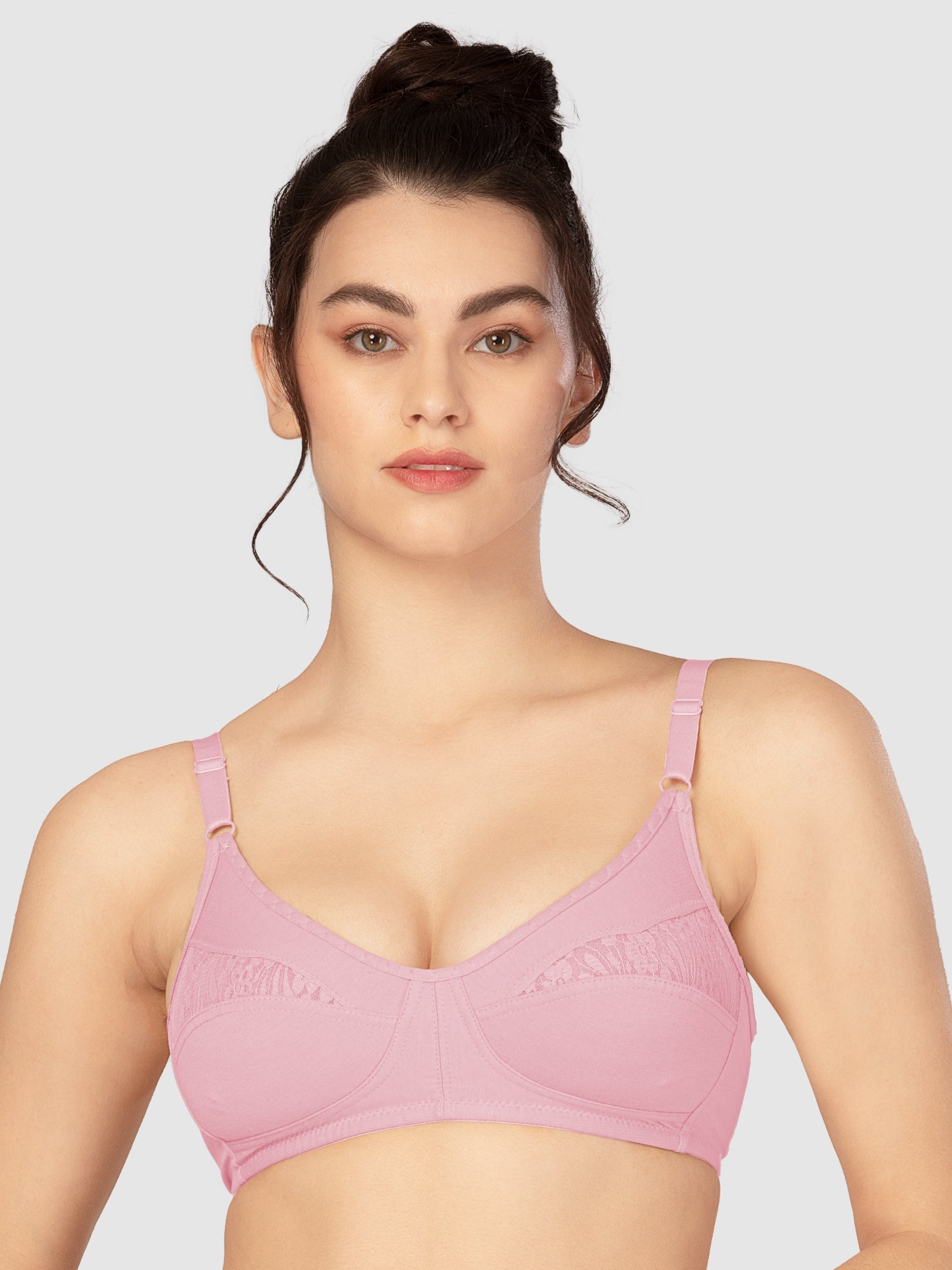 Lovable Baby Pink Non Padded Non Wired Full Coverage Bra L-0196-P.PINK