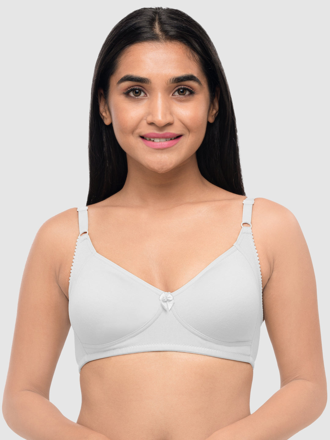 Lovable Multicolor Non Padded Non Wired Full Coverage Bra - (Pack of 2) Contours- White/Ink Blue
