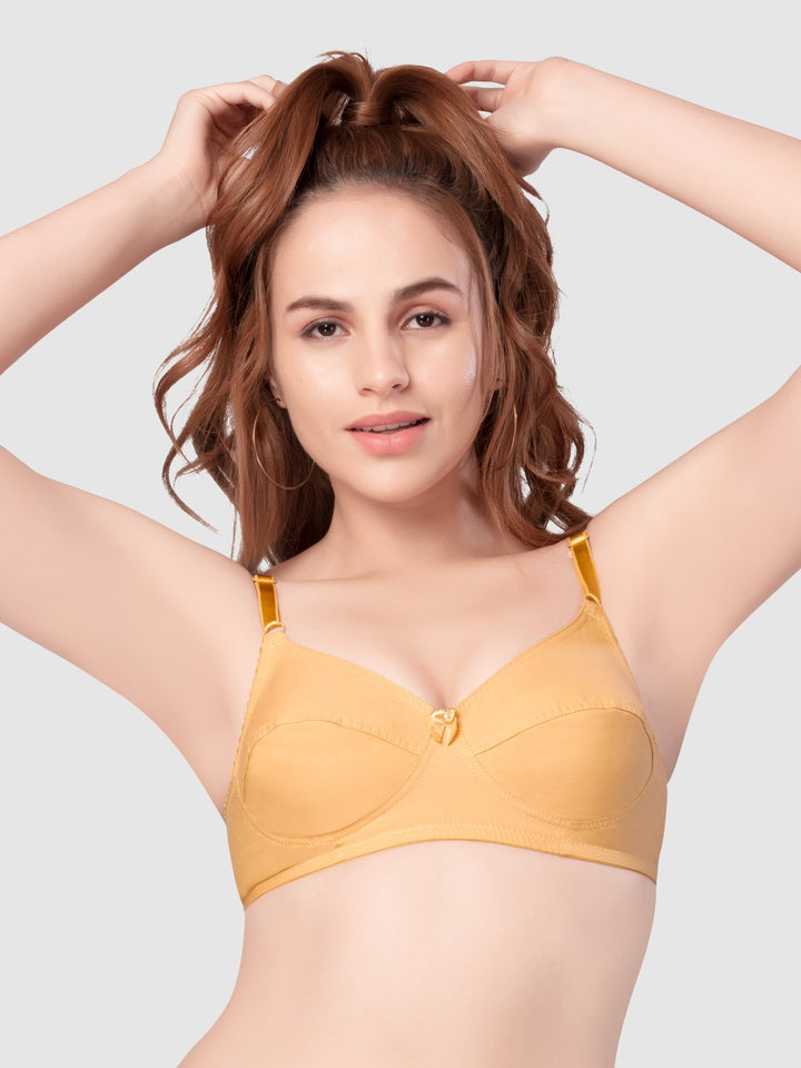 Daisy Dee White and Skin Non Padded Non Wired Full Coverage Bra Pack of 2 - NMELN-WHITE/SKIN