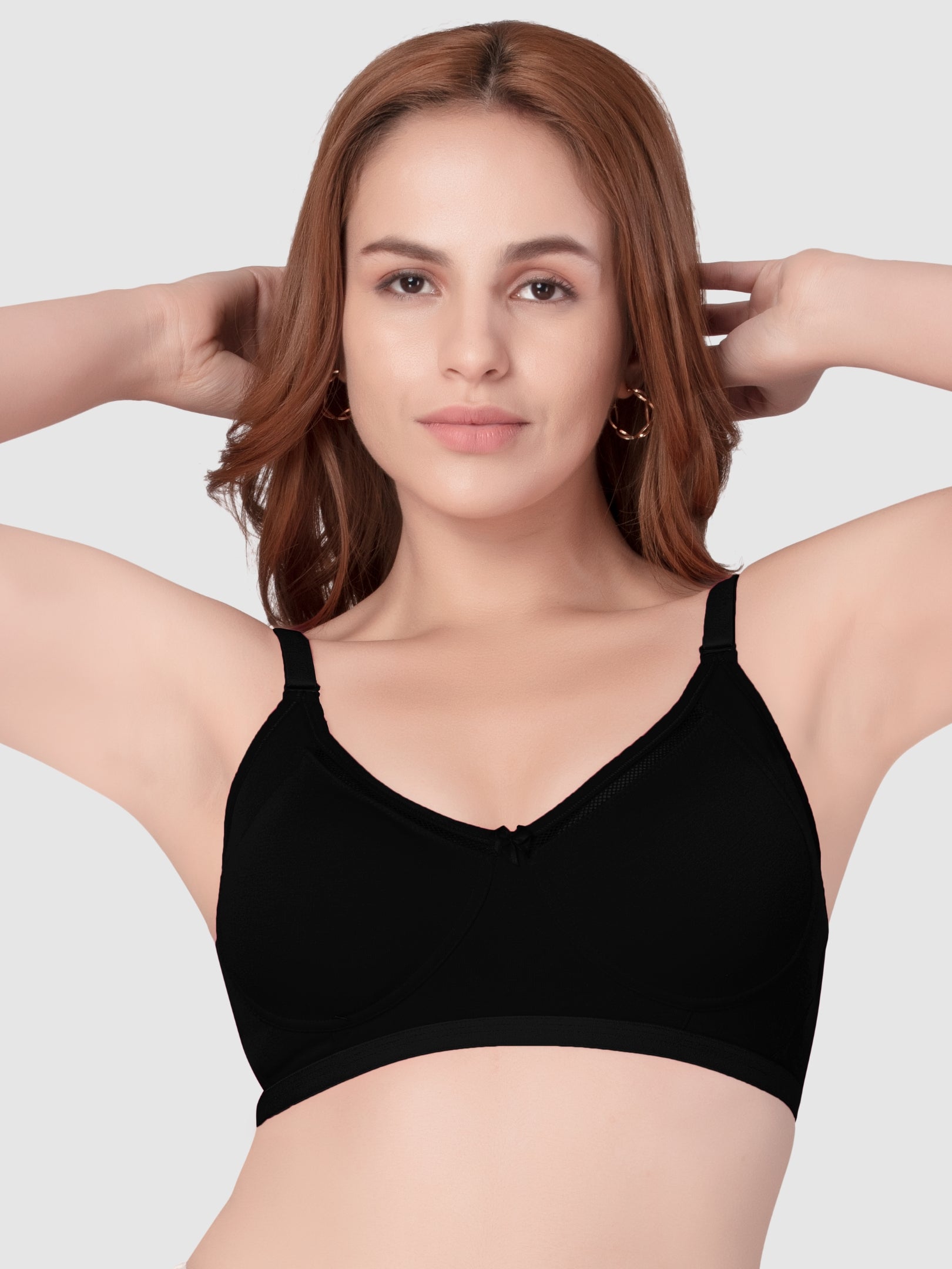 Daisy Dee Black Non Padded Non Wired Full Coverage Bra - NRYN-Black