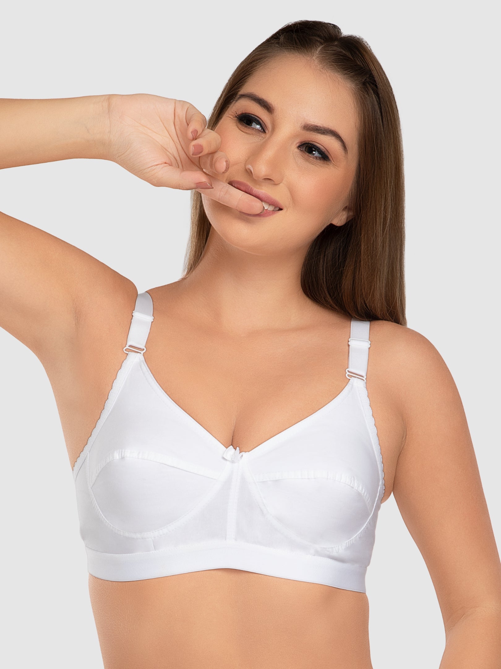 Daisy Dee White Non Padded Non Wired Full Coverage Bra NACNT-White