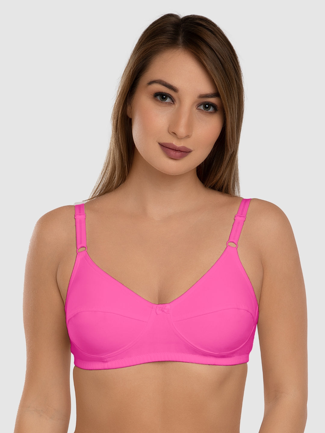 Daisy Dee Salmon Pink Non Padded Non Wired Full Coverage Bra - NSHTL-Salmon Pink