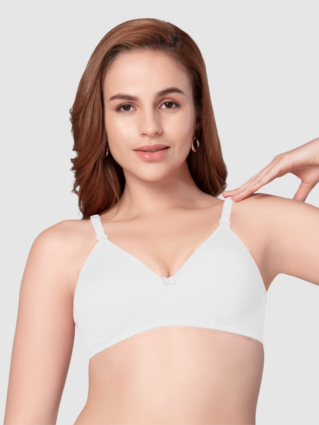 Daisy Dee White Non Padded Non Wired Full Coverage Bra NESPRT-White