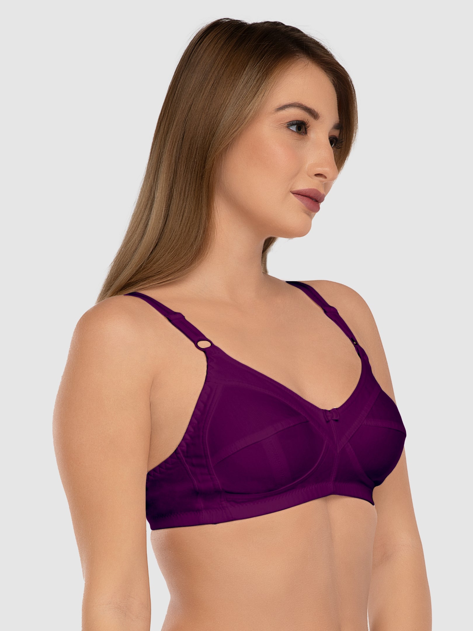 Daisy Dee Wine Non Padded Non Wired Full Coverage Bra - NSHPU-Wine